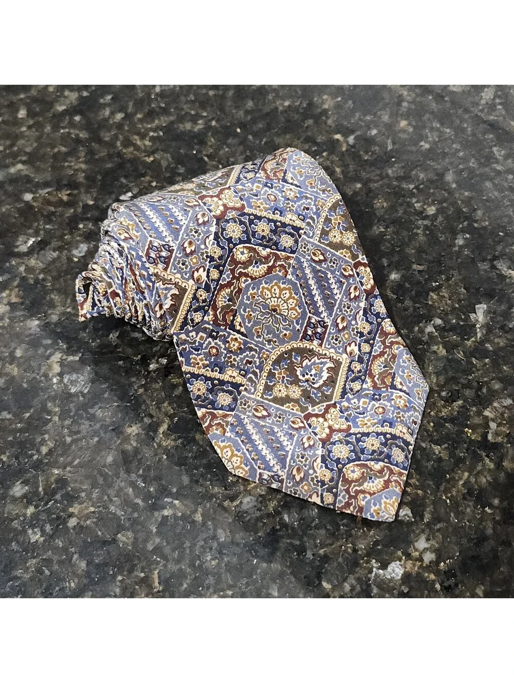 Christian Dior Monsieur Neck Tie Silk Paisley Floral Flower All Over Made In USA